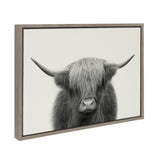 Sylvie Hey Dude Highland Cow Framed Linen Canvas by kateandlaurel - product image 12 for Resin Society