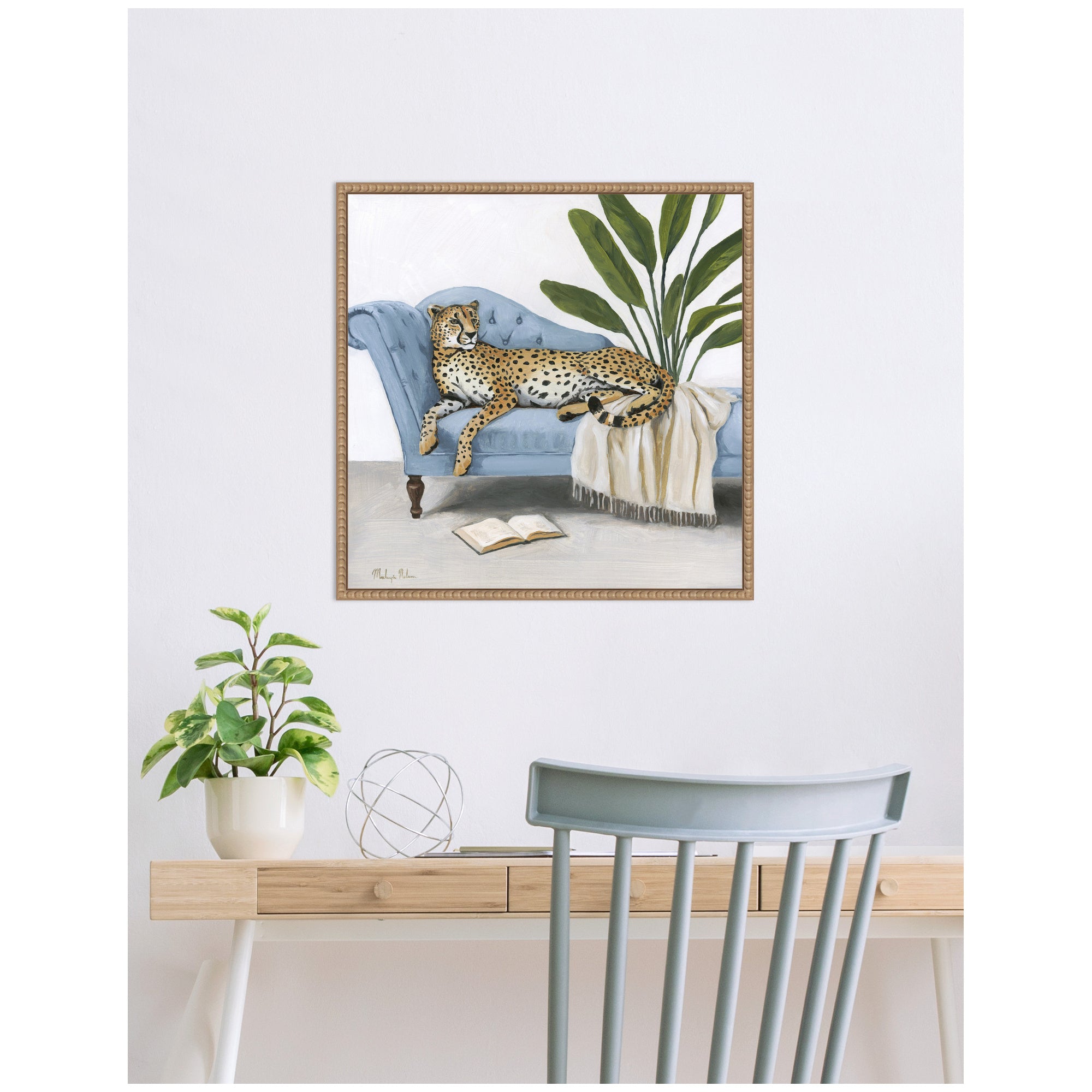 La Dulce Vida Cheetah by Mackenzie Nelson Framed Canvas Wall Art Print