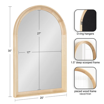 Hatherleigh Arch Wood Wall Mirror