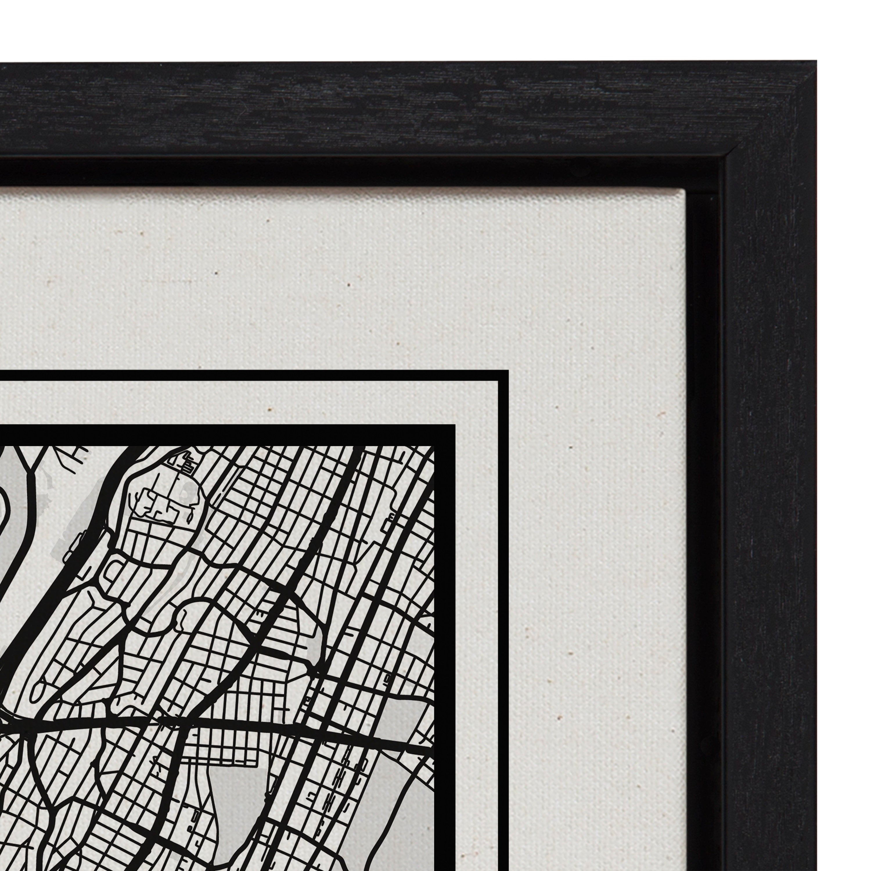 Sylvie New York City Map Framed Canvas by Jake Goossen