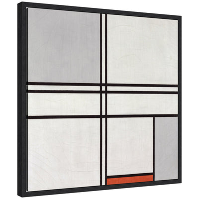 Sylvie Piet Mondrian Composition No 1 Gray Red 1935 Framed Canvas by The Art Institute of Chicago