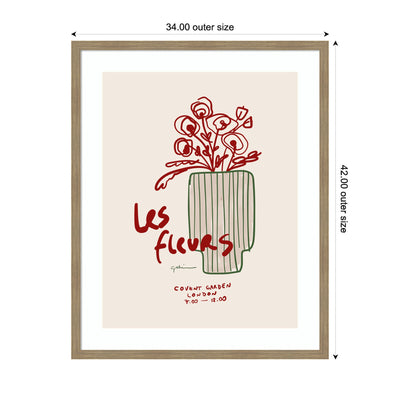 Les Fleurs by Gabrielly Guedes Framed Wall Art Print