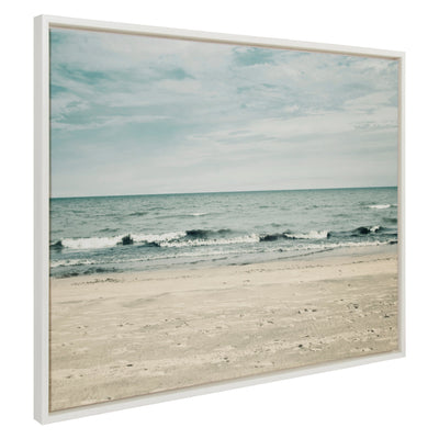 Sylvie Beach 2 Framed Canvas