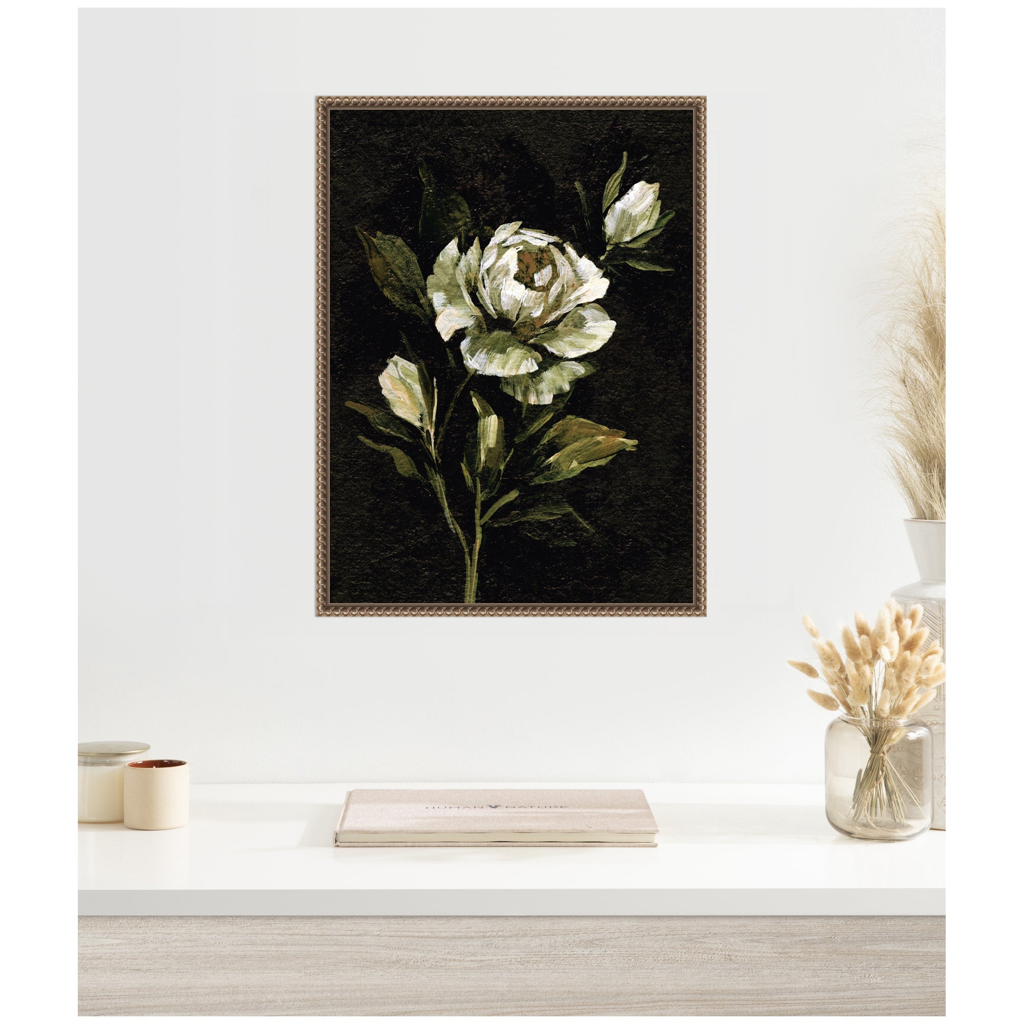 Sylvie Moody Floral 2 Framed Canvas by Annie Quigley