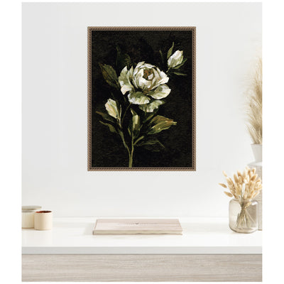 Sylvie Moody Floral 2 Framed Canvas by Annie Quigley