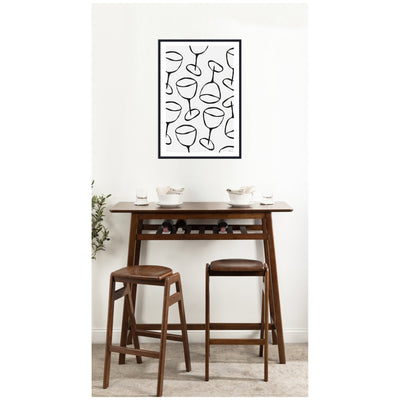 Wine Everywhere by Gabrielly Guedes Framed Canvas Wall Art Print