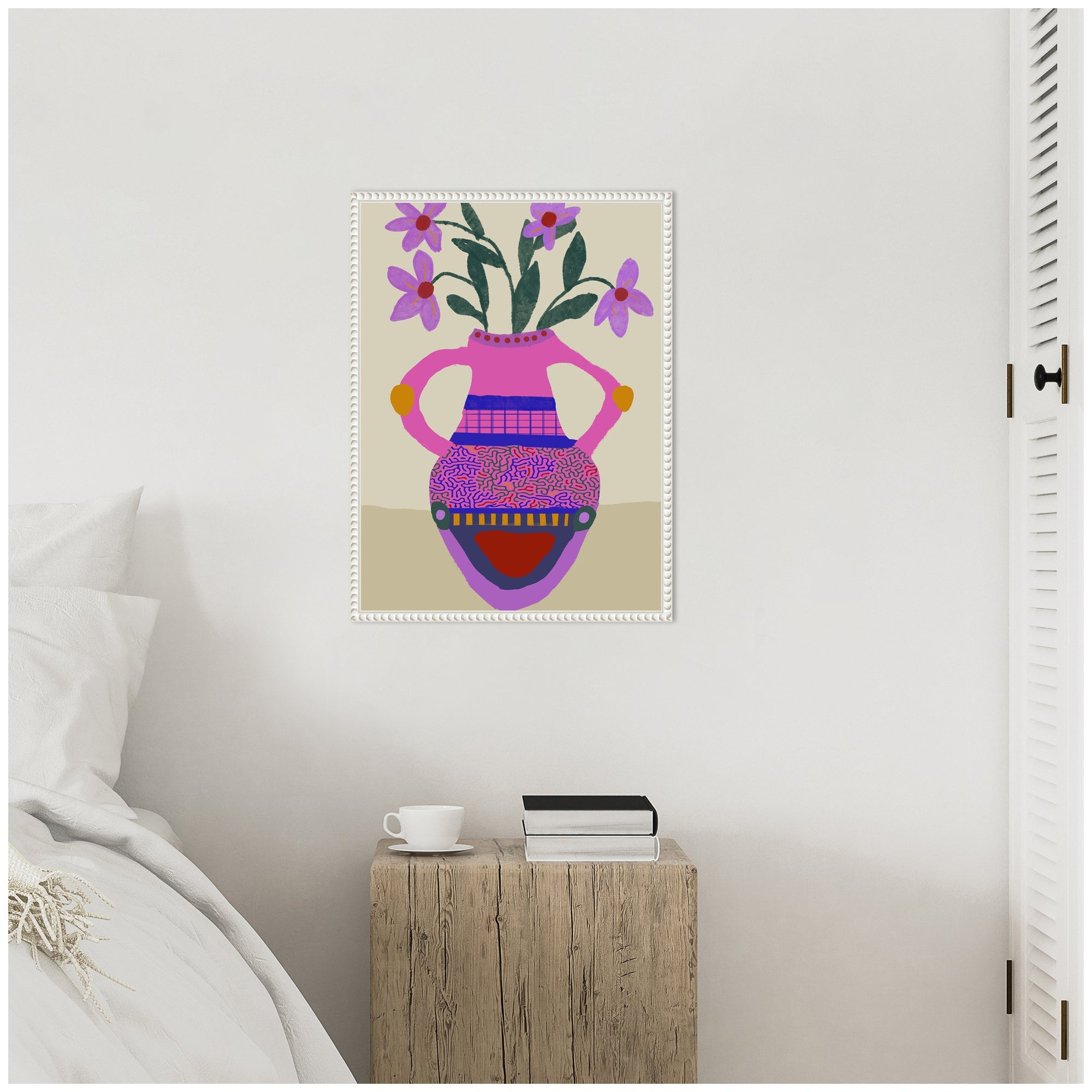 Sylvie Petals of Passion Framed Canvas by Inkheart Designs