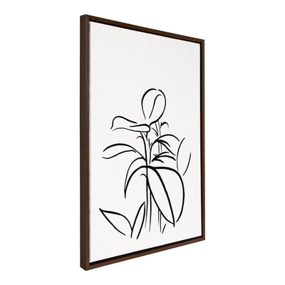 Sylvie Botanical Sketch Print No 1 Framed Canvas by The Creative Bunch by kateandlaurel - product image 2 for Resin Society