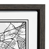 Sylvie Paris Modern Map Framed Canvas by kateandlaurel - product image 3 for Resin Society