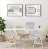 Sylvie Sahara Gray 2 Framed Canvas by kateandlaurel - product image 5 for Resin Society
