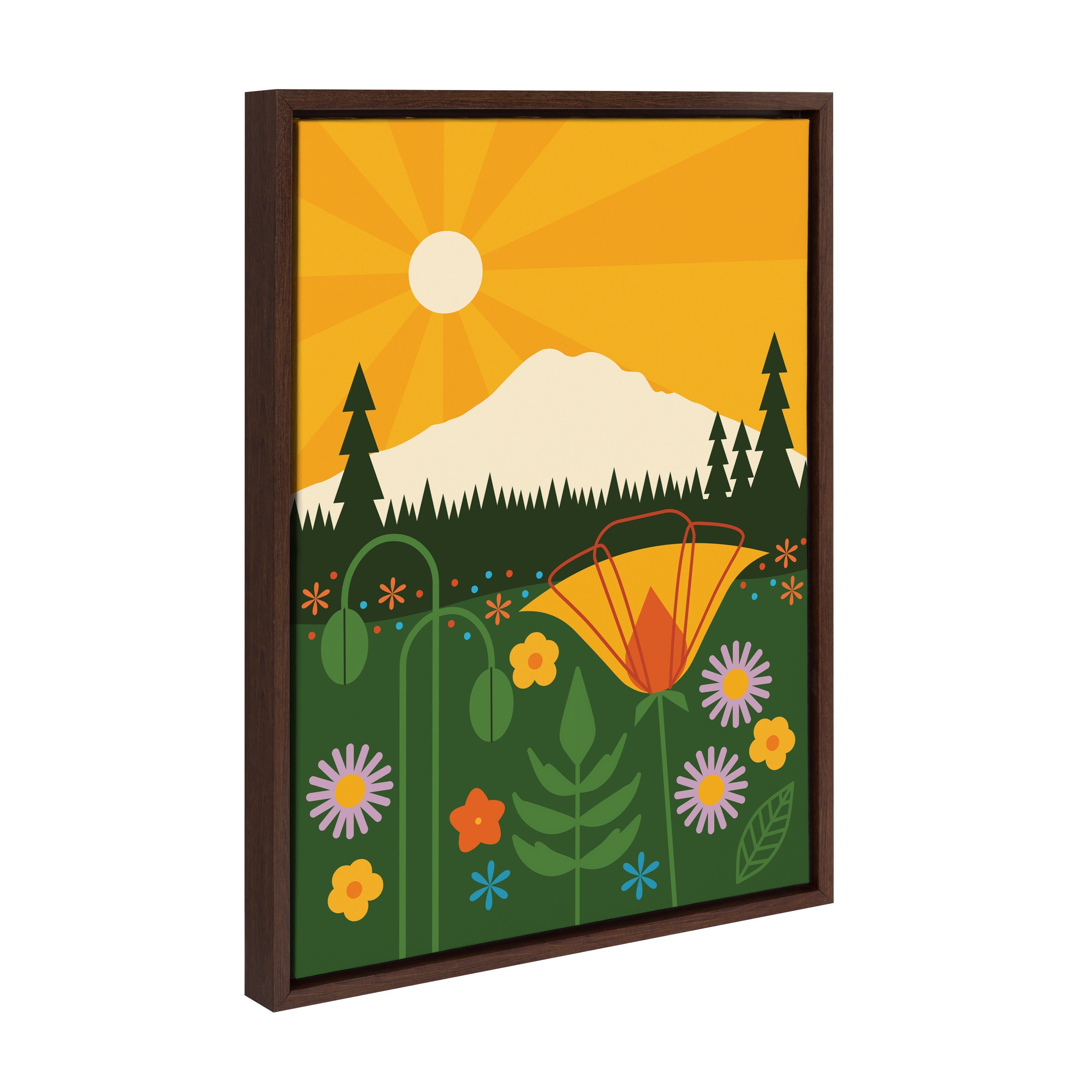 Sylvie Mt Rainier Framed Canvas by kateandlaurel - product image 17 for Resin Society