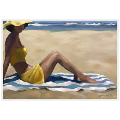 Sylvie Sunny Side Framed Canvas by Mary Sparrow