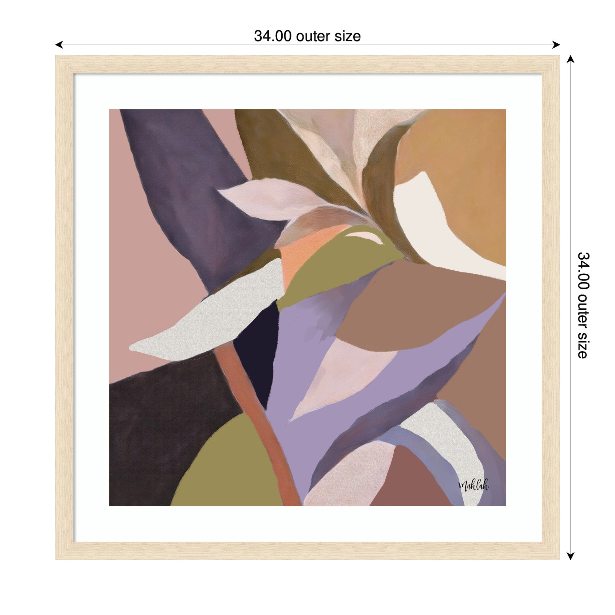 Framed Art Azure stems by Inkheart Designs