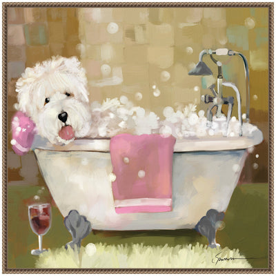 Sylvie Tiny Bubbles Framed Canvas by Mary Sparrow