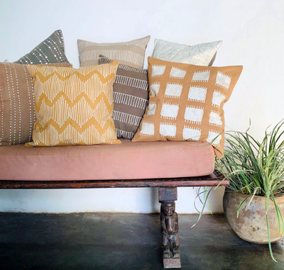 Allover Crackles Off-White Pillow Cover by Mbare Ltd - product image 3 for Resin Society