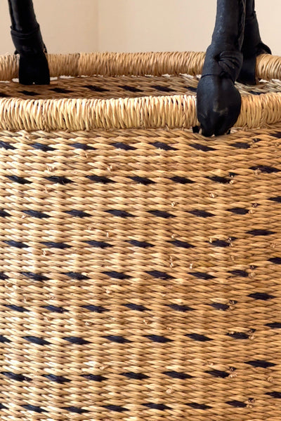 Hold Everything Hamper - Horizontal Black Dashes by Mbare Ltd - product image 3 for Resin Society