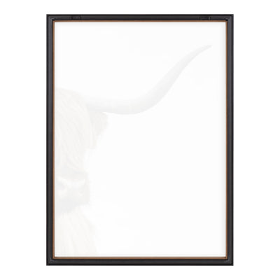 Blake Highland Cow Portrait Close Crop Vertical Framed Printed Glass by The Creative Bunch Studio