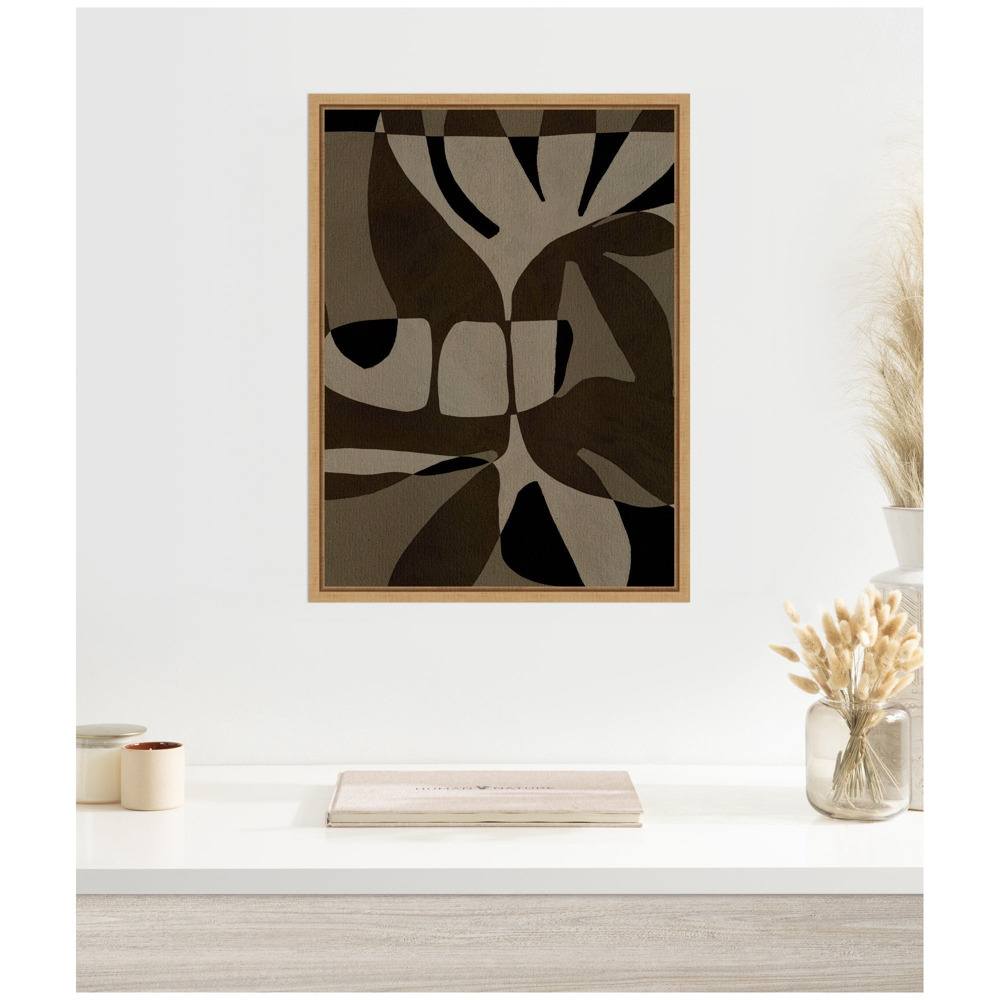 Sylvie Contour 2 Framed Canvas by Shatha Al Dafai