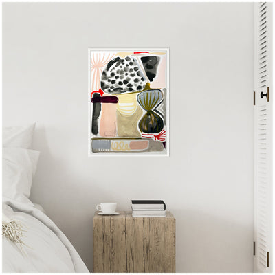 Sylvie Abstract 01 Framed Canvas by Emma Daisy