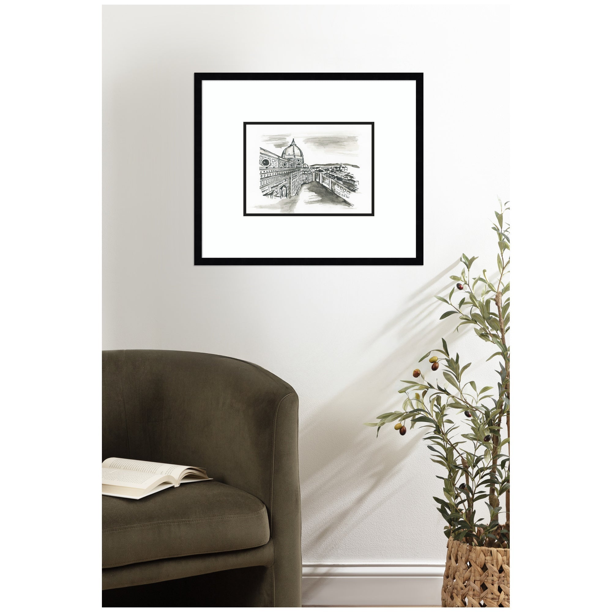 Postcard Florence by Teju Reval Framed Wall Art Print