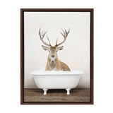 Sylvie Male Deer in Rustic Bath Framed Canvas by kateandlaurel - product image 2 for Resin Society
