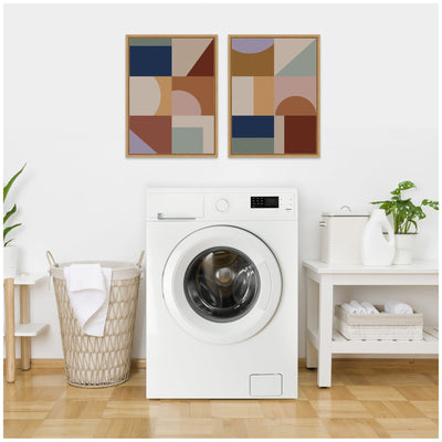 Modern Bohemian Pattern 2 Piece Framed Canvas Wall Art Set