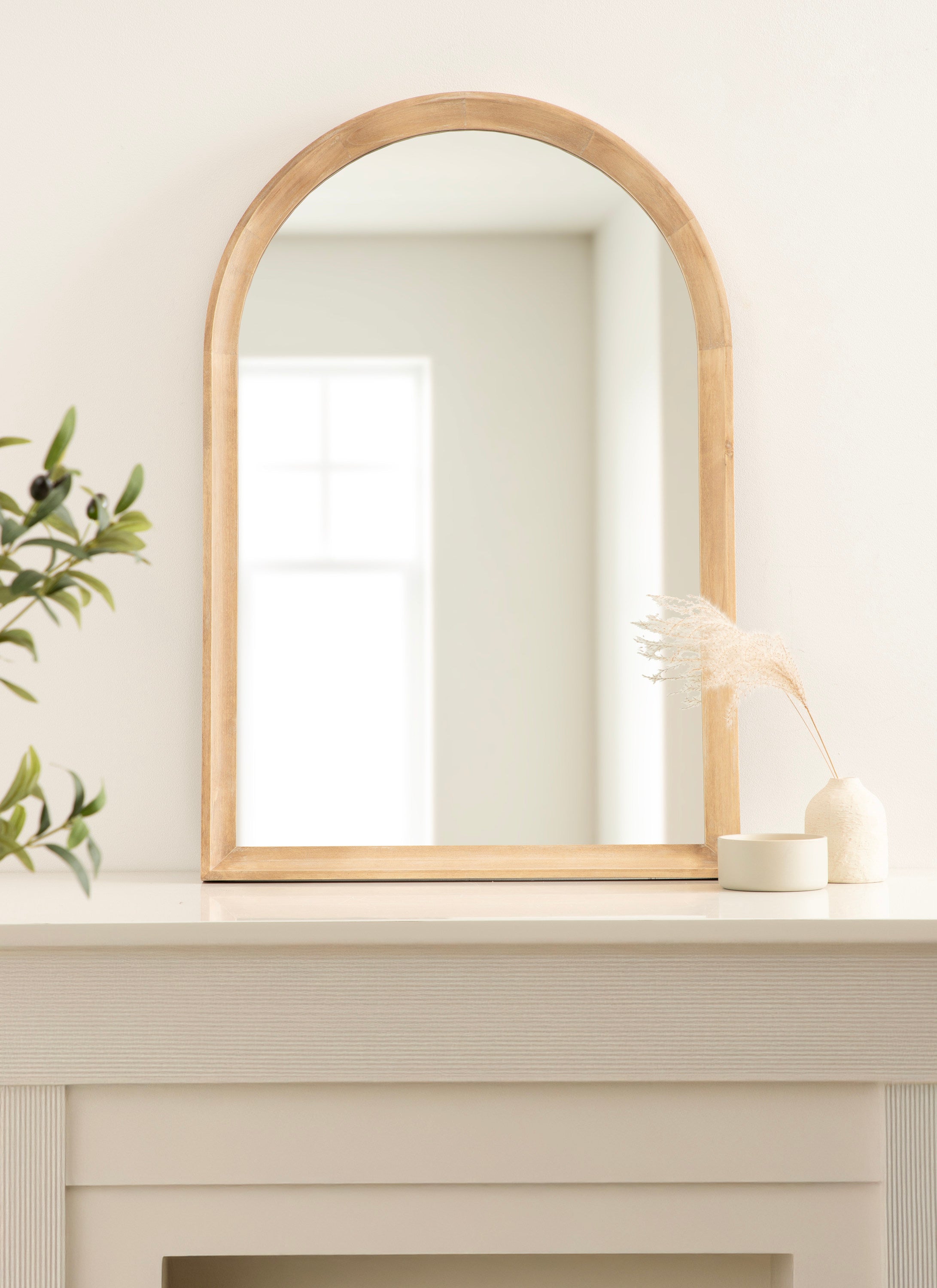 Hatherleigh Arch Wood Wall Mirror