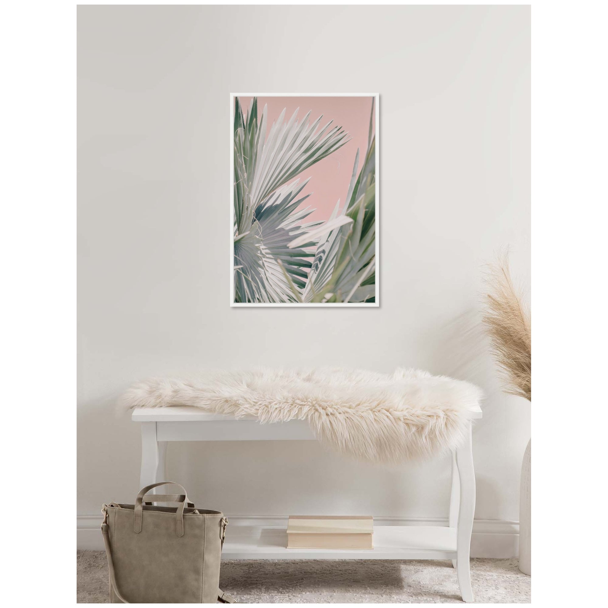 Sylvie Tropical Pink Bismarck Framed Canvas by Alicia Bock