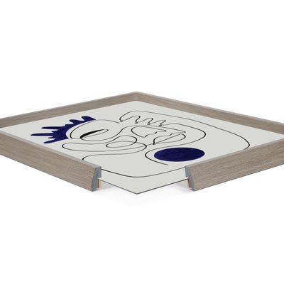 Blake El Ray Framed Printed Glass by Shatha Al Dafai