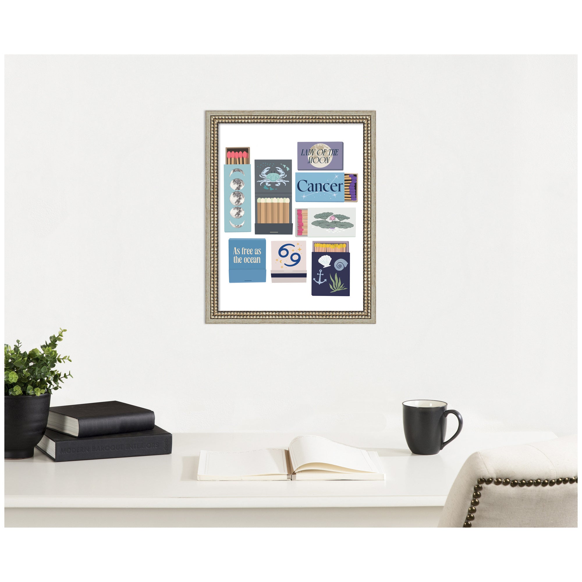 Cancer Matchbooks 14x18 FC by Megan Ryan Framed Wall Art Print