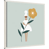 Framed canvas art titled 'Sylvie Flower Girl' showing a delicately posed flower girl figure