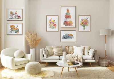 Sylvie Pumpkin Topiary Framed Canvas by kateandlaurel - product image 6 for Resin Society