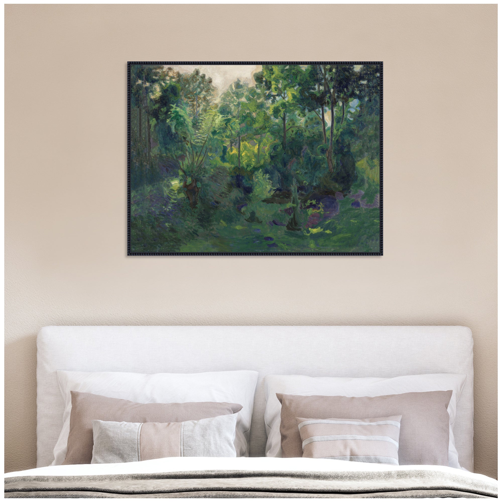 Wooded Landscape 1900 Thorvald Erichsen by Nostalgia Prints Framed Canvas Wall Art Print