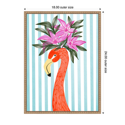 Sylvie Flamingo Framed Canvas by Nikita Jariwala