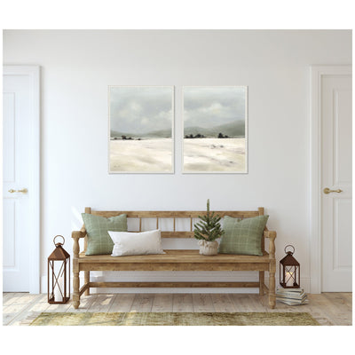 Sylvie Beaded December Mist - 2 Piece Framed Canvas Art Set by Mackenzie Nelson