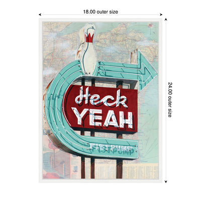 Heck Yeah by Krista V.
Allenstein Framed Canvas Wall Art Print