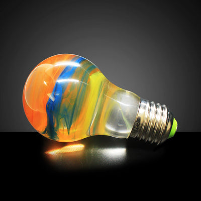 EP Light Solar System Resin Table Lamp in Modern and Vintage styles showing resin bulb and wooden bases