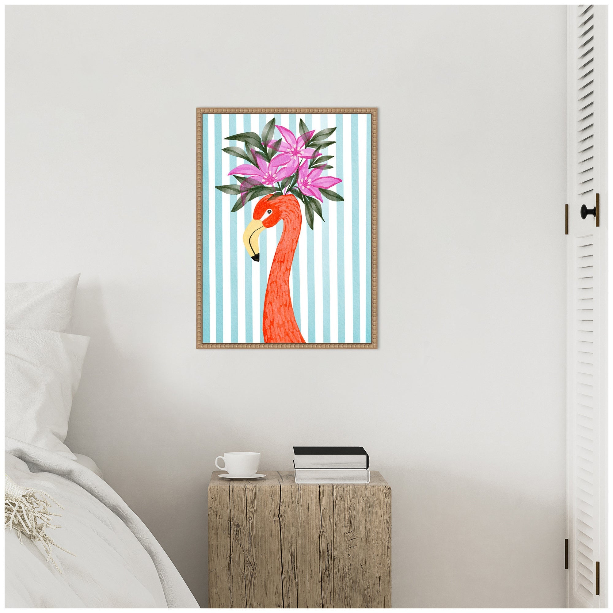 Sylvie Flamingo Framed Canvas by Nikita Jariwala