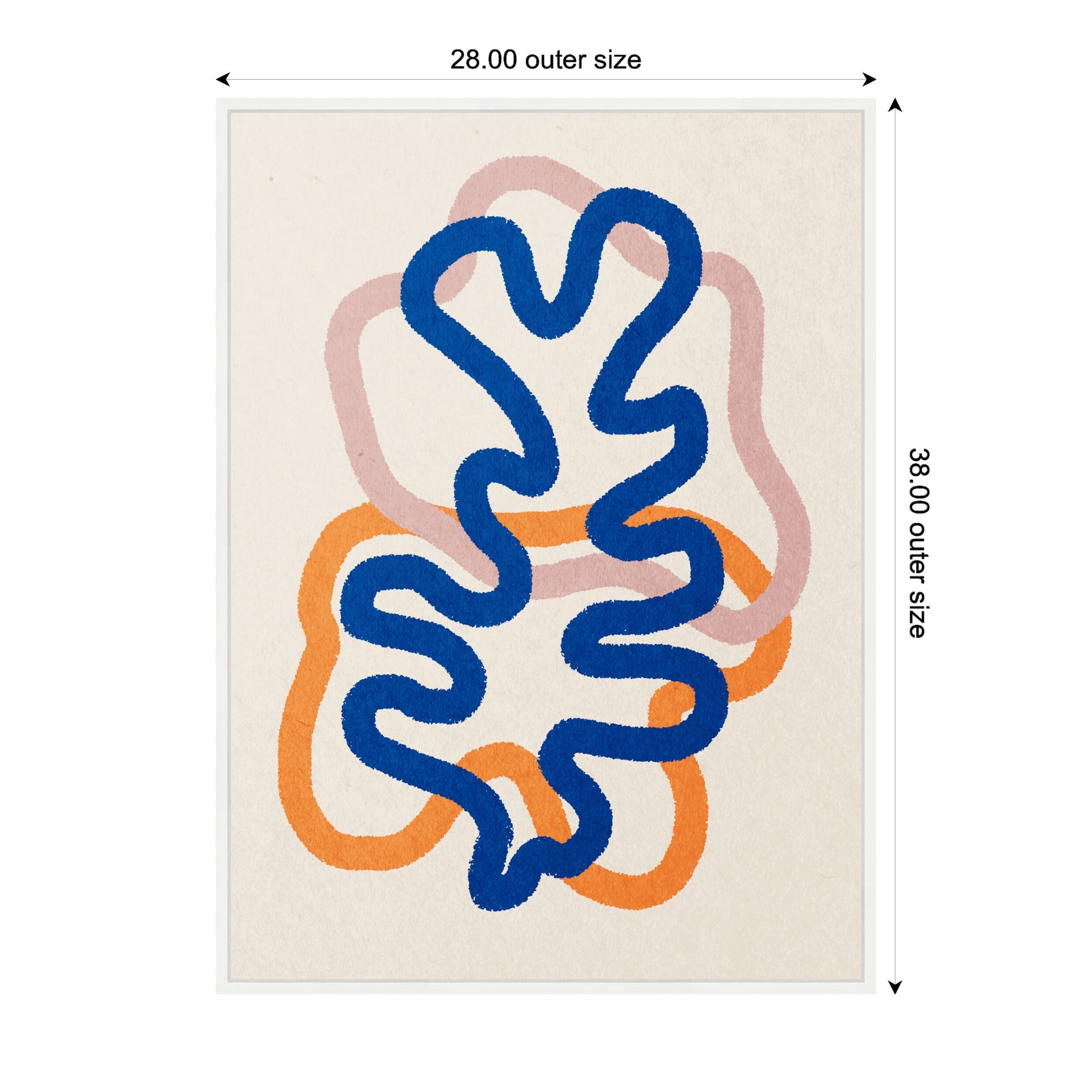 Sylvie Abstract Line Art Print 2 Framed Canvas by July Art Prints