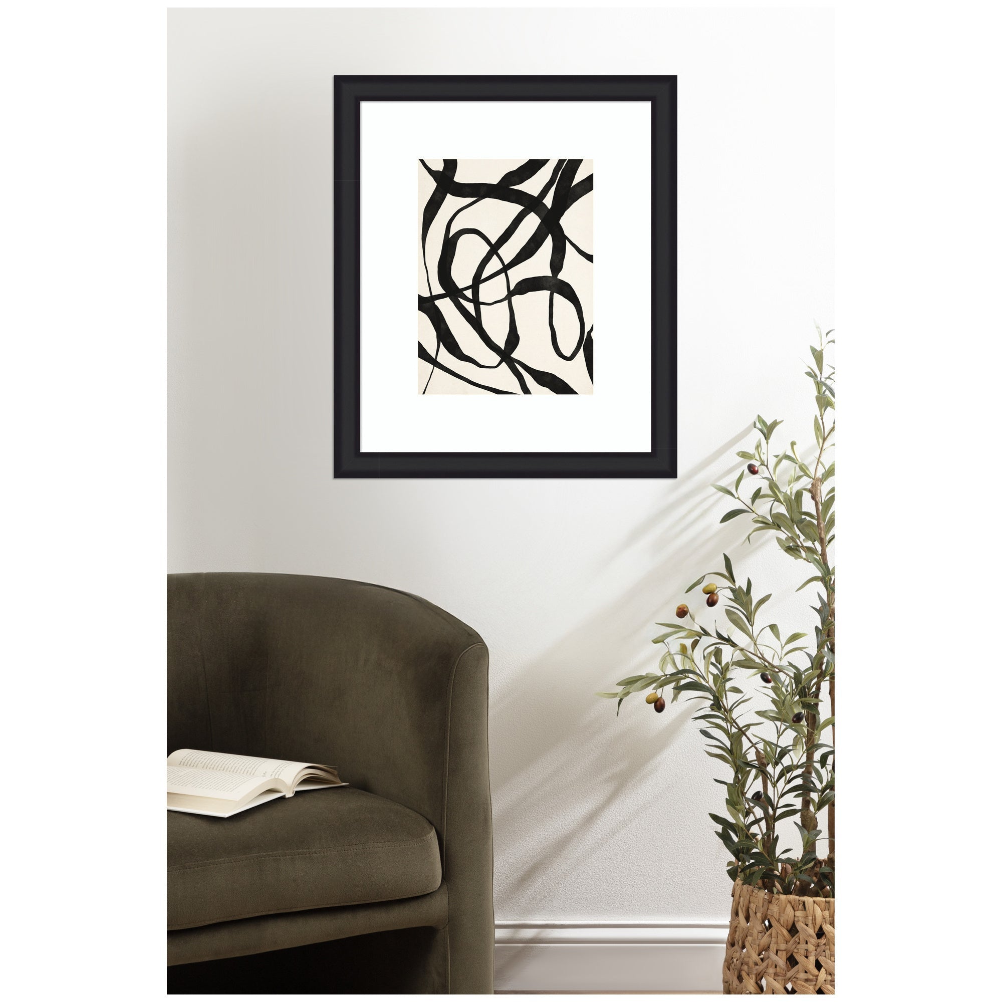 Framed Art Black Twist 4 by Alicia Bock
