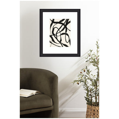 Framed Art Black Twist 4 by Alicia Bock