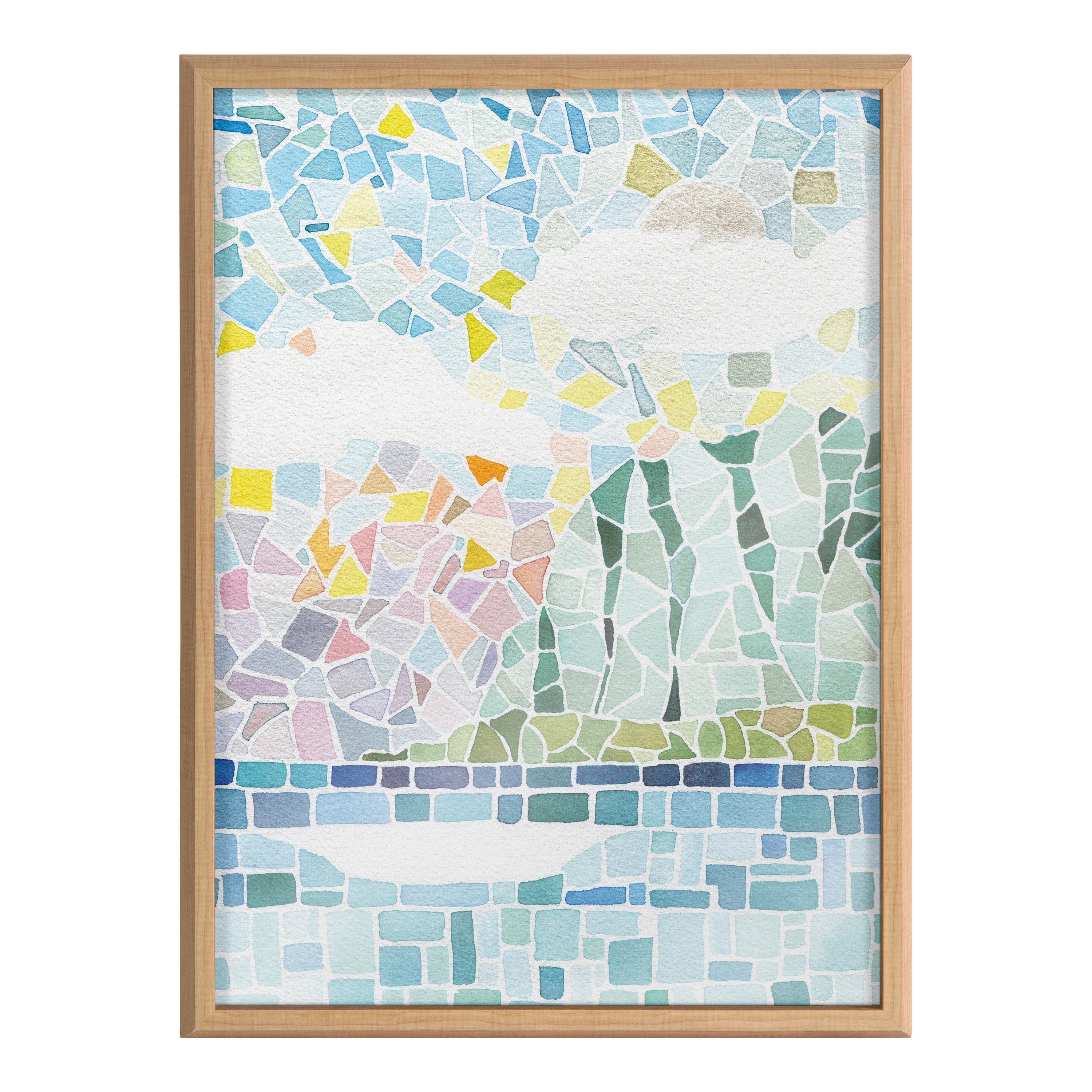 Blake One Fine Morning Framed Printed Glass by kateandlaurel - product image 19 for Resin Society
