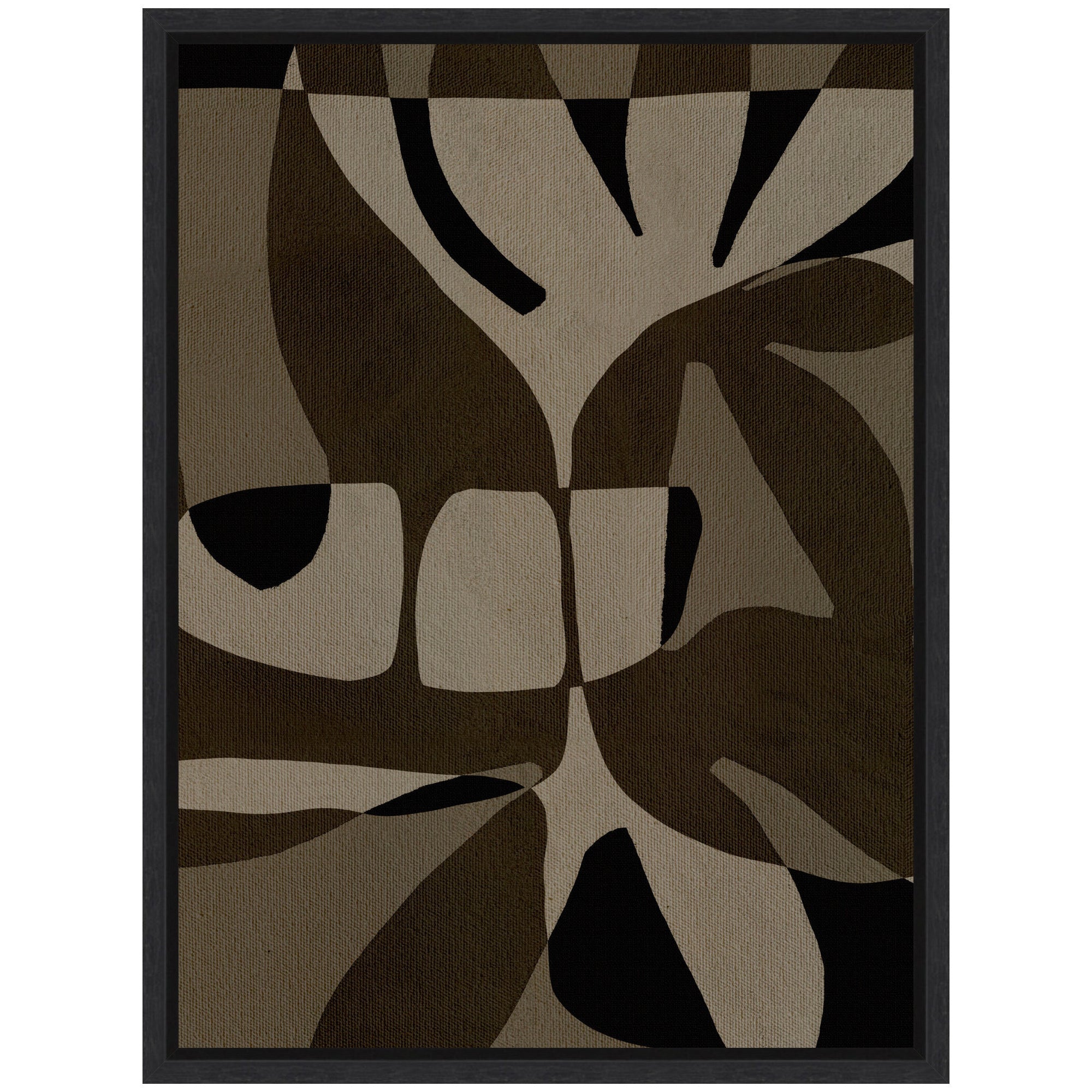 Sylvie Contour 2 Framed Canvas by Shatha Al Dafai