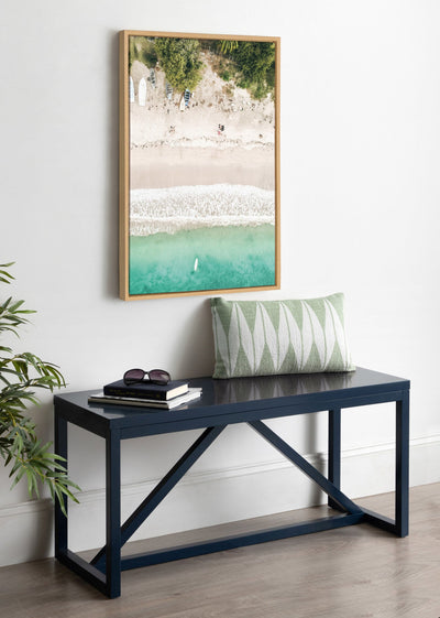 Sylvie Tropical Beach From Above Framed Canvas by Amy Peterson by kateandlaurel - product image 5 for Resin Society