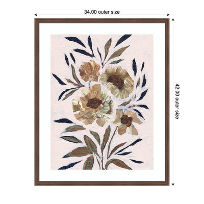 Framed Art Muted Paintrely Florals by Nikita Jariwala