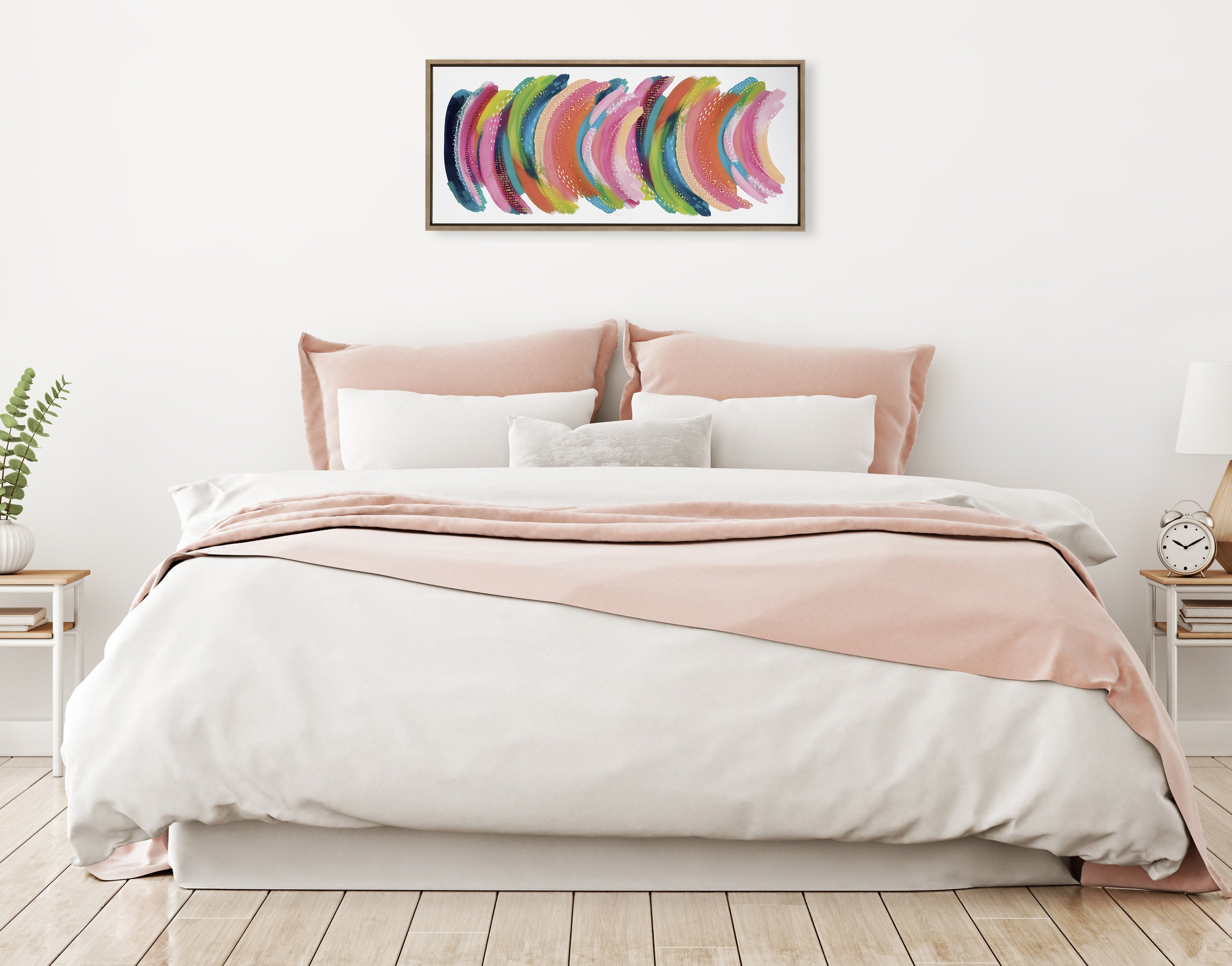 Sylvie Bright Abstract Framed Canvas