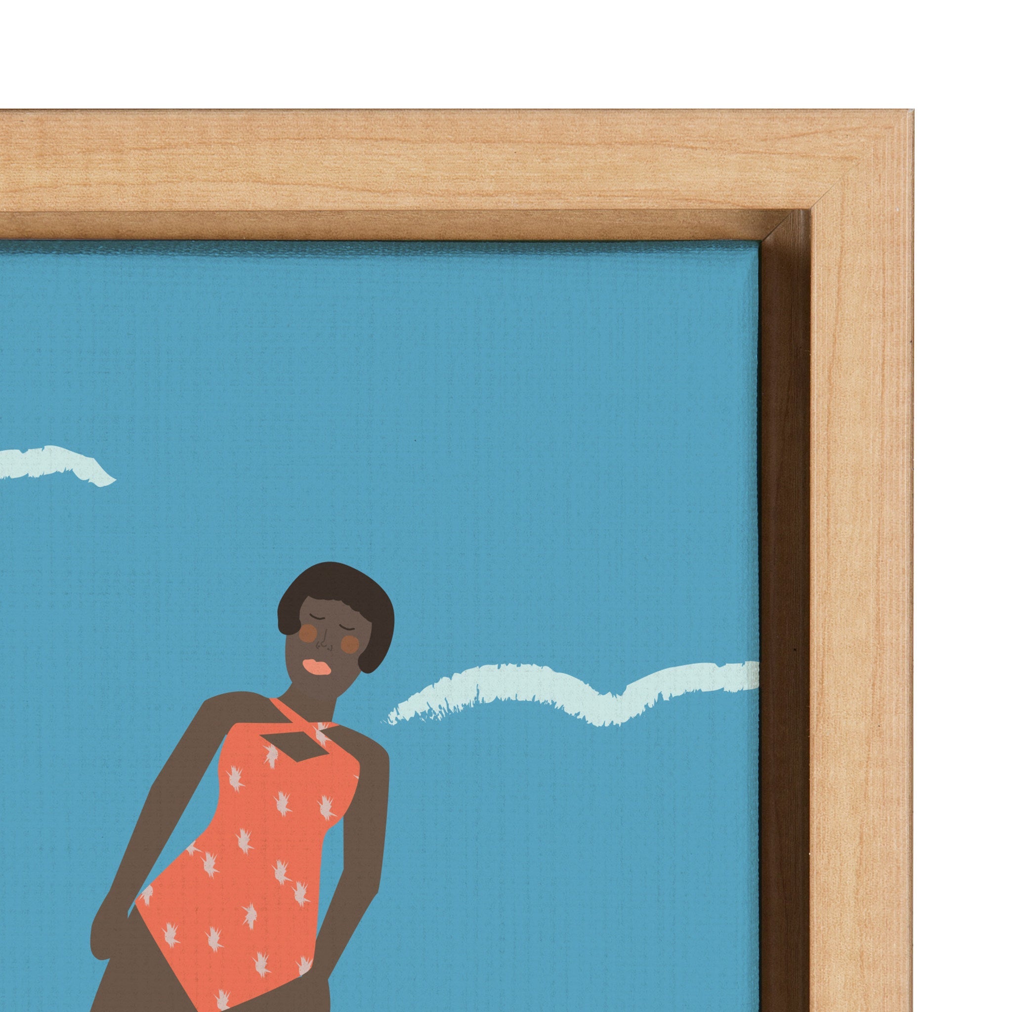 Sylvie Swimmers Framed Canvas by kateandlaurel - product image 3 for Resin Society