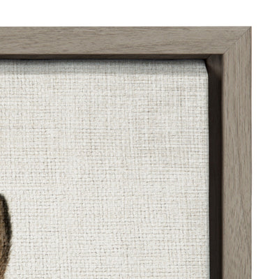 Sylvie Bunny Portrait and Bunny Tail Framed Canvas Art Set by Amy Peterson Art Studio