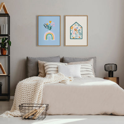 Sylvie Happy Flowers Framed Canvas by kateandlaurel - product image 10 for Resin Society