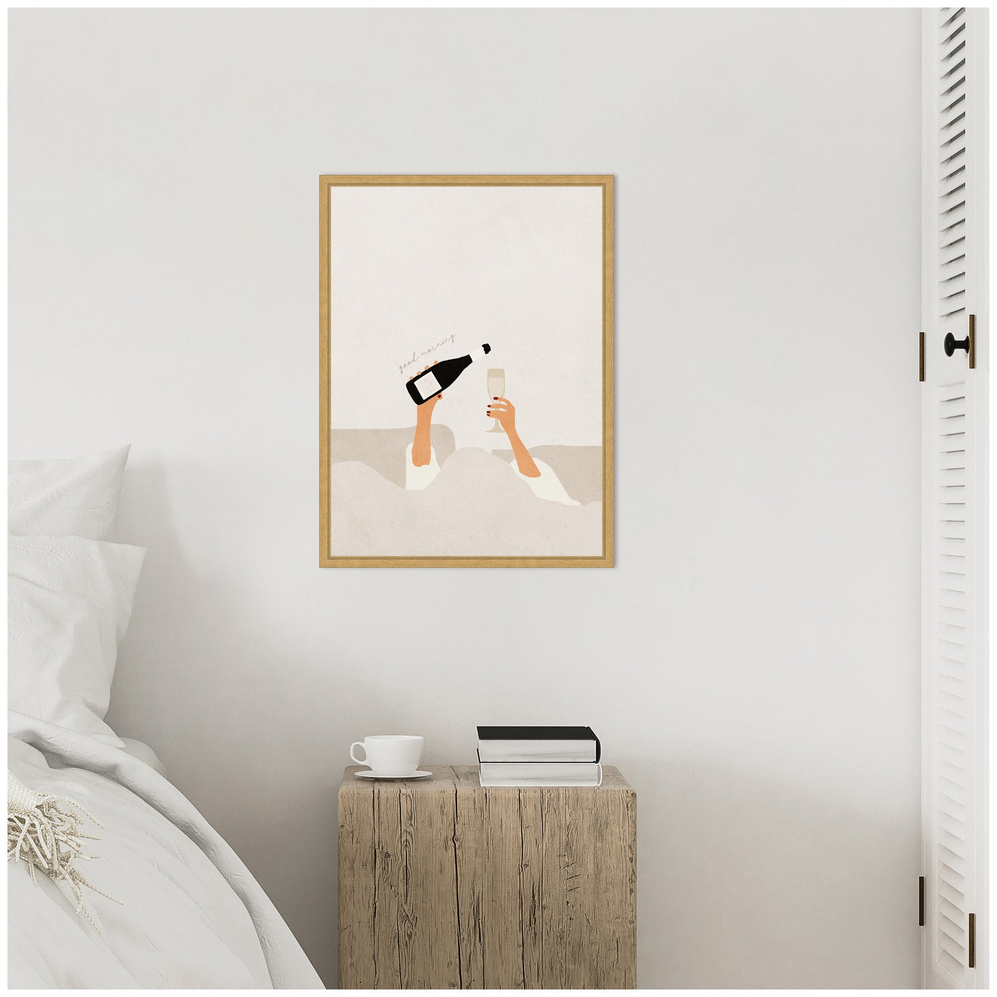 Sylvie Good Morning Art Print Framed Canvas by July Art Prints